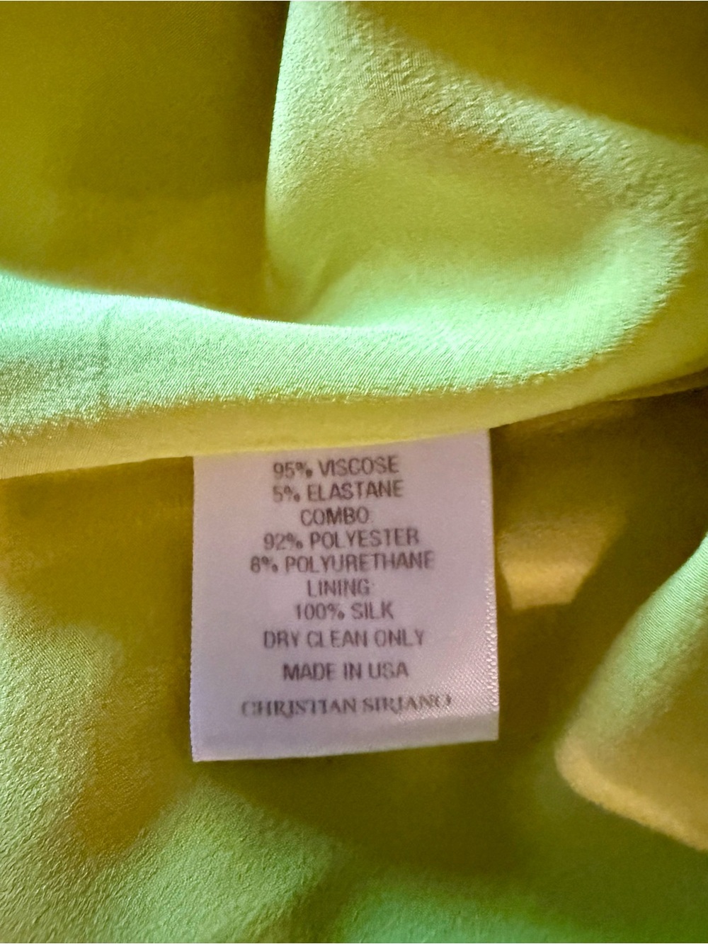 Christian Siriano Black Tropical Maxi Dress w/ Neon Green Accent & Shoulder Ties - Picture 5 of 5
